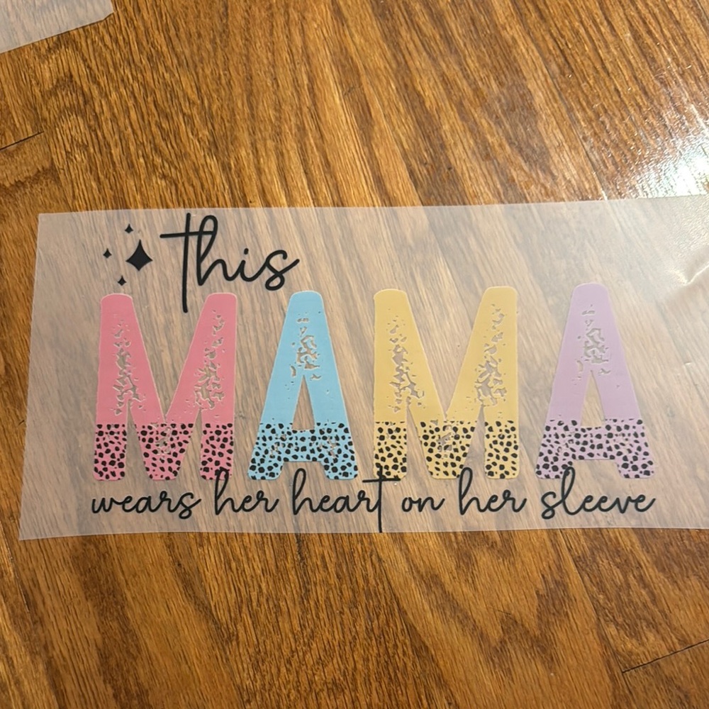 Colorful 'Mama' Graphic Decal